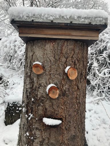 Bienenmann mit Schneehaube